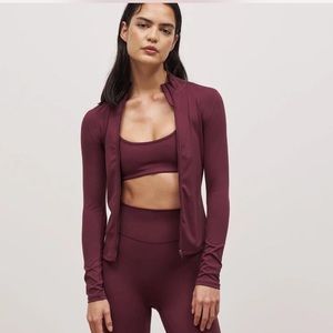 BOA base sculpt legging (L) and matching zip up (S) -never before worn